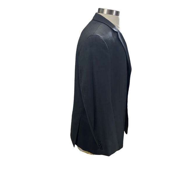 Michael Kors Men Grey 3-Button 100% Wool Suit Jacket Sz 44R Crosshatch Lined - Picture 7 of 13